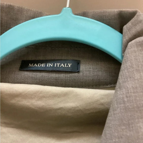 Angelo Nardelli Wool Tan Jacket With Suede Trim Size 50 Italian,/38 US - Picture 9 of 10